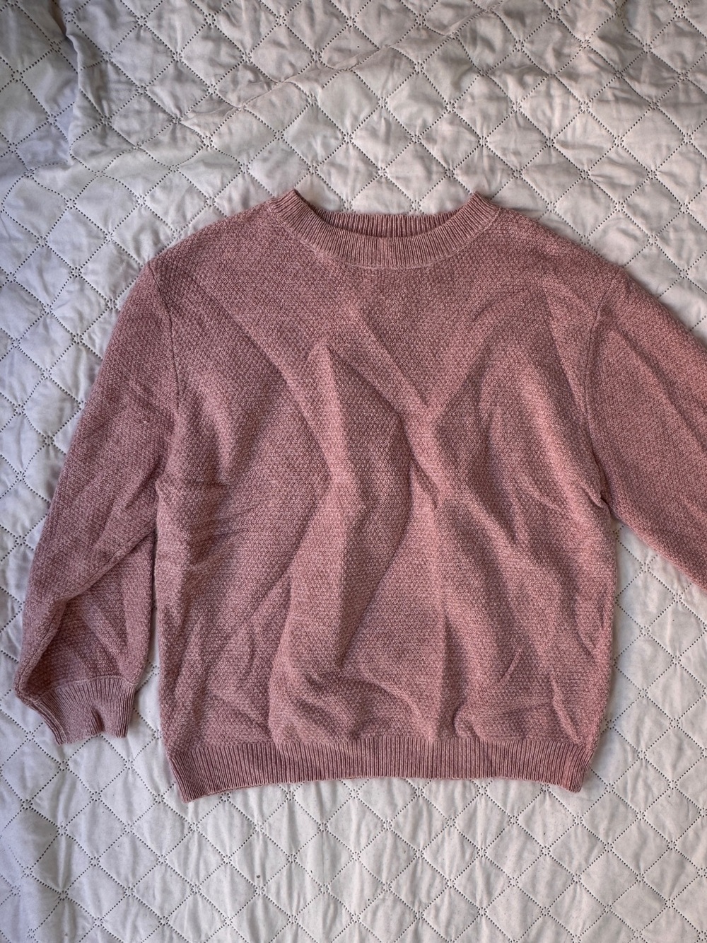 Dusty Pink Oversized Knit Sweater